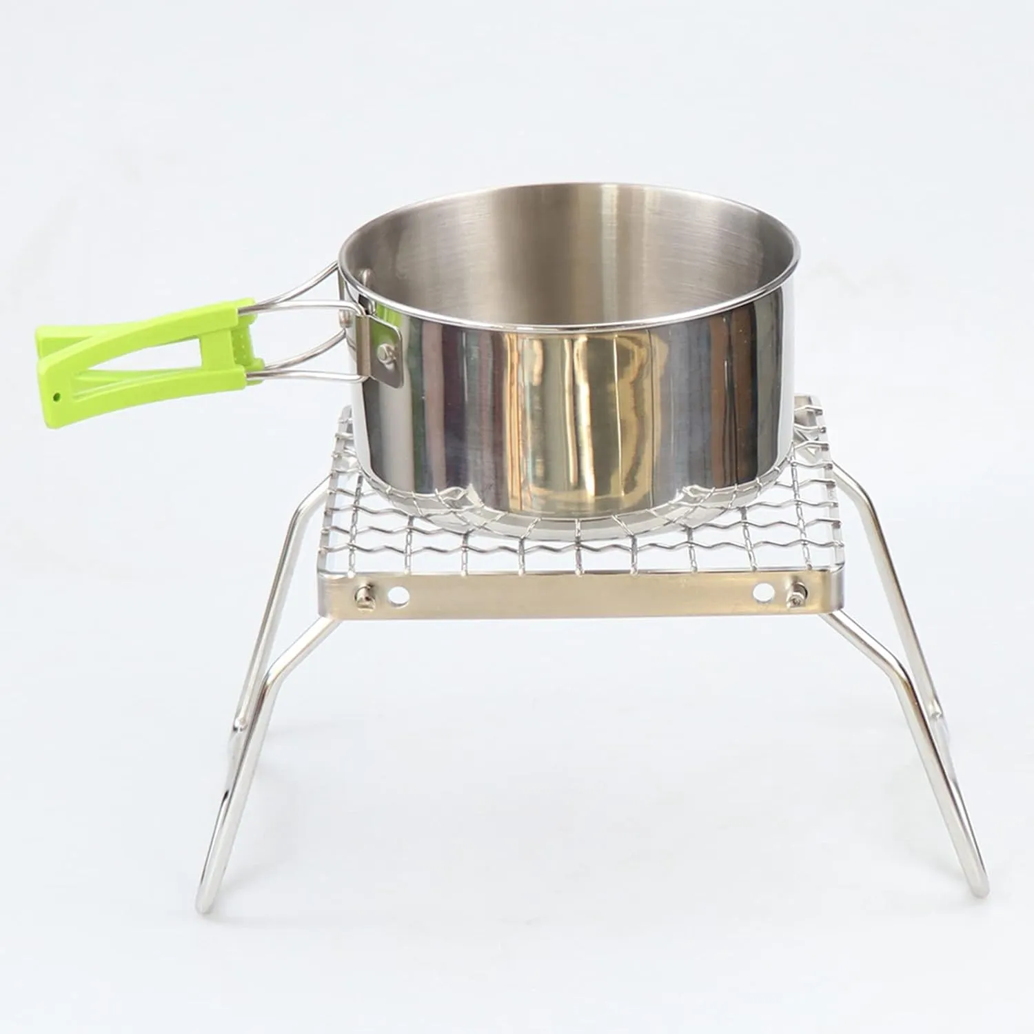 Campfire Grill, Portable Folding Camping Campfire Grill, 304 Stainless Steel Grate with Carrying Bag, Portable Folding Camping Campfire Grill over Fire Split Stoves(#1)