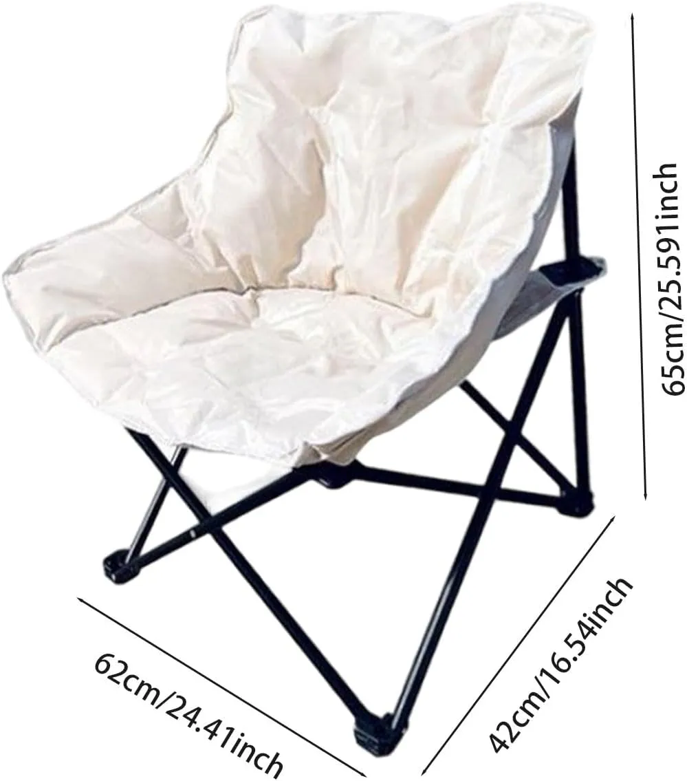 Camping Chair Moon Chair Heavy Duty Sofa Chair Portable Fishing Lounge Chair Foldable Seat for Adults Hiking Outdoor Sports