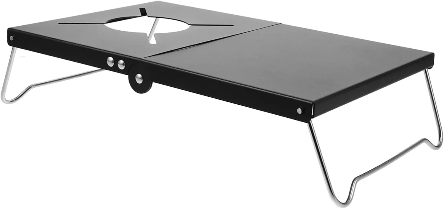 Camping Cooking Table Portable Grill Stand Folding Design Outdoor BBQ Side Table Heat Resistant Tabletop