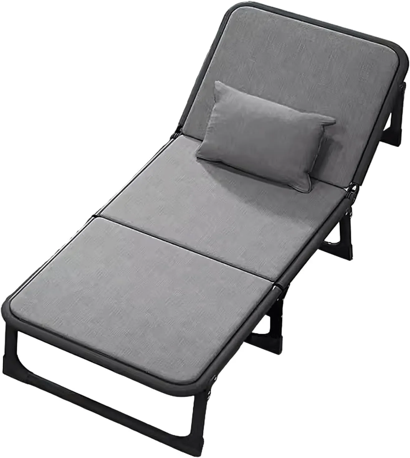 Camping Cots for Adults Foldable Camping Cot 6 Positions Adjustable Camping Cots 4 X 360° Universal Wheels Lounge Chair