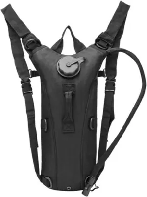 Camping Cycling Hydration Backpack, Removable 3L Water Bag, Oxford Fabric, Khaki (Black )