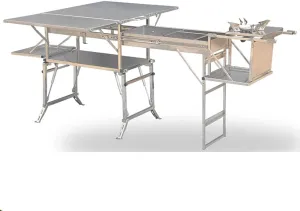 Camping Folding Table Portable Mobile Kitchen Outdoor Stove One Box Storage Self-Driving Tour Camping Equipment Multifunctional Table Easy to Carry for Outdoor Picnic Beach, Style 4