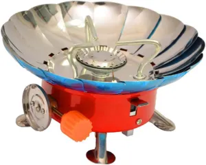 Camping Gas Stove Portable Windproof Burner for Hiking Outdoor Cooking and Picnics Lightweight Compact Design for and Transport