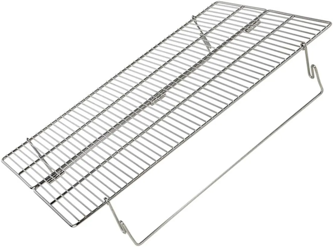 Camping Grill Net Folding Bbq Rack Stainless Steel Barbecue Grate Portable Lightweight Design for Outdoor Cooking for Camping Fishing Picnics