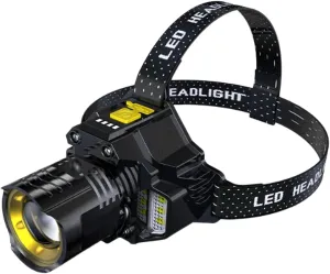 Camping Headlamps – Camping LED Headlamp Flashlight Rechargeable | Bright Motion Sensor Headlight, Waterproof Outdoor Gear with Adjustable Strap for Adults, Hiking, Running, Survival Trips