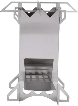 Camping Rocket Stove, Portable Wood Burning Camp Stove 304 Stainless Steel, Camping Wood Stove with Storage Bag for Tent, Cooking, Backpacking, Picnic, BBQ, Travel, Hiking