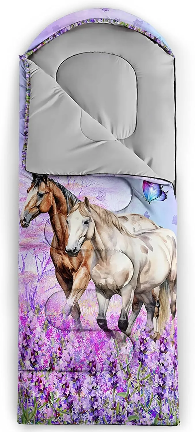 Camping Sleeping Bag for Kids and Adults - Lightweight & Warm 3-4 Season Waterproof Sleeping Bag for Camping, Hiking, and Sleepovers. Perfect for Boys, Girls, and Young Adults