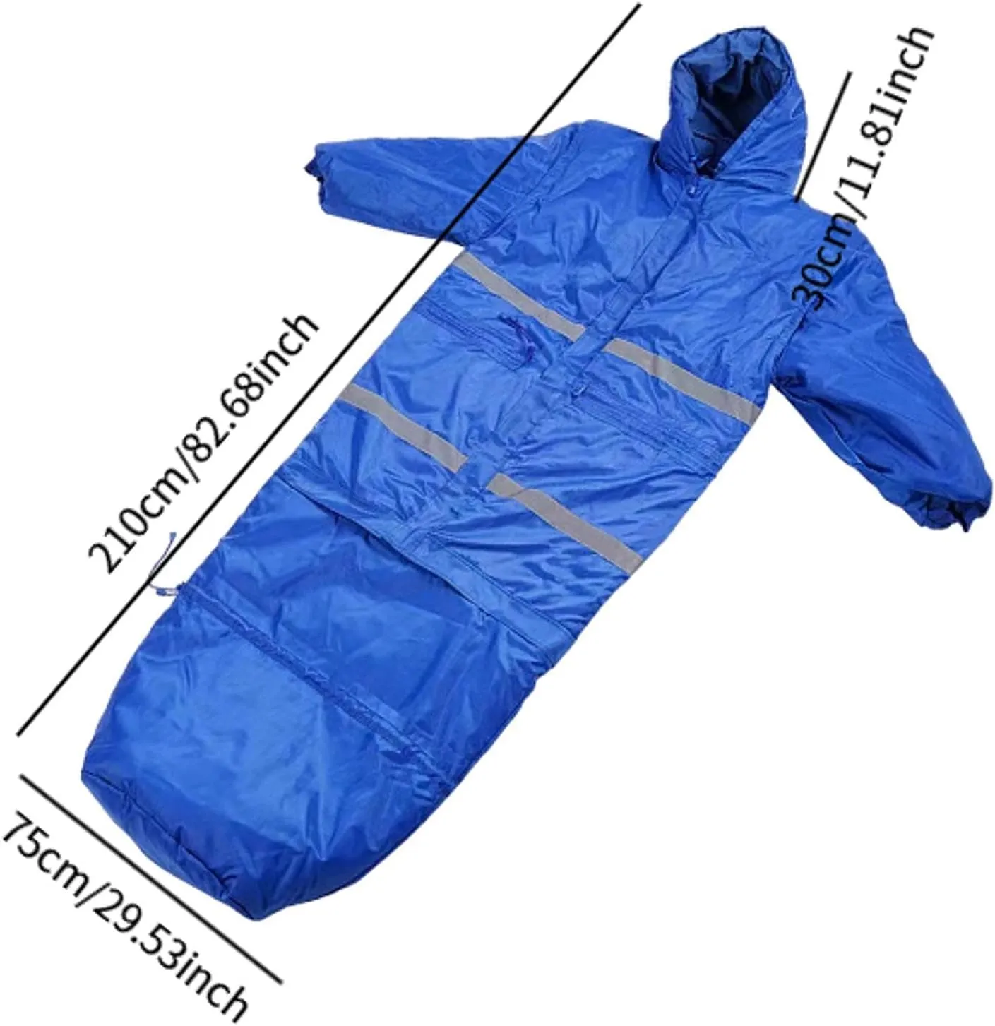 Camping Sleeping Bag Outdoor Sleeping Bag Ultralight Thickened with Sleeves Jacket for Survival Camping Mountaineering Hiking