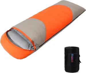 Camping Sleeping Bags Sleeping Bags for Adults Children - Comfortable 3 Season Sleeping Bag Thickened Winter Sleeping Bag for Camping Hiking Outdoor (Orange)