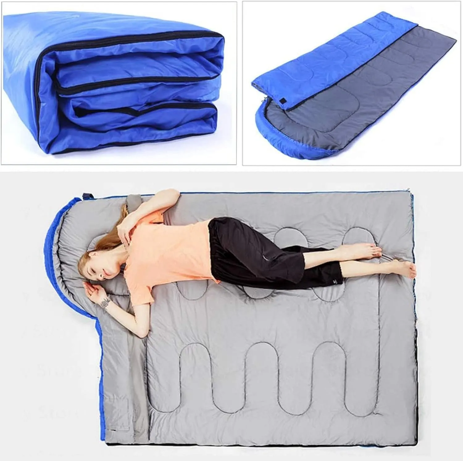 Camping Sleeping Bag,Sleeping Bag Ultralight Camping Waterproof Sleeping Bags Thickened Winter Warm Sleeping Bag Adult Outdoor Camping Sleeping Bags ( Color : Camouflage , Size : 180*30*75cm )