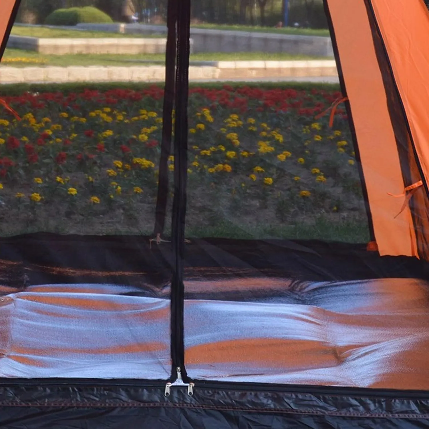Camping Sleeping Mat - Aluminum Foil Waterproof Thermal Insulated Foam Pad, Foldable Double-Sided Ground Mat with Storage Bag, Ultralight Tent Floor Mat