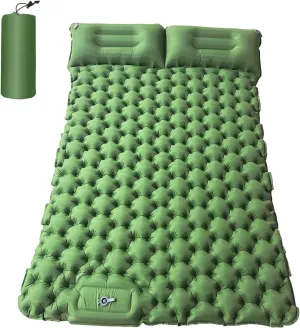 Camping Sleeping Pad,2 Person Camping Mat with Air Pillow Portable Air Mattress Waterproof Backpacking Sleeping Pad