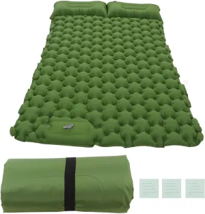 Camping Sleeping Pad,Sleeping Pad Inflatable for Camping,Portable Ergonomic Inflating Sleeping Pad Ideal for Camping, Hiking, Office Breaks, and Outdoor Adventures, Includes (Green)