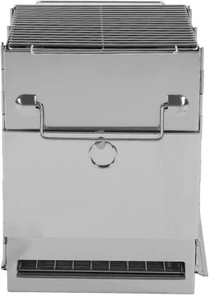 Camping Stove Portable, Large Stainless Steel Integrated Folding BBQ Stove Cooker,for Hiking Camping Picnic BBQ, Boiling Water, Cooking