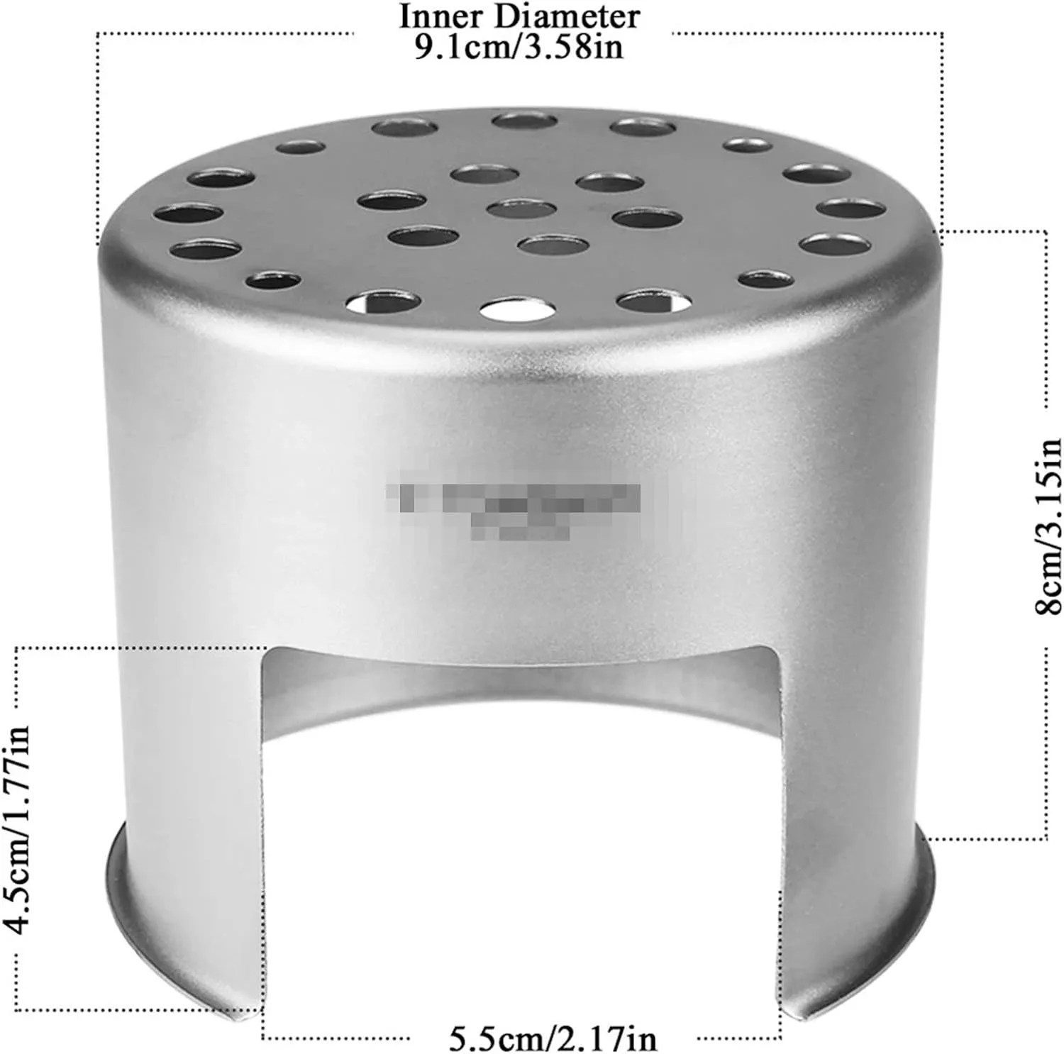 Camping Stove Wood Camping Stove Ultra-Lightweight Titanium Backpacking Stove Camp Stoves (Color : Silver Size : 80 * 91mm) (Silver 80 * 91mm)
