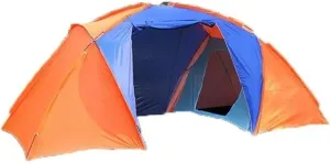 Camping Tent Outdoor Tent2-4 Persons Tent Double Layer Waterproof Canopy Sunshade with 1 Hall 2 Rooms Dome Tents