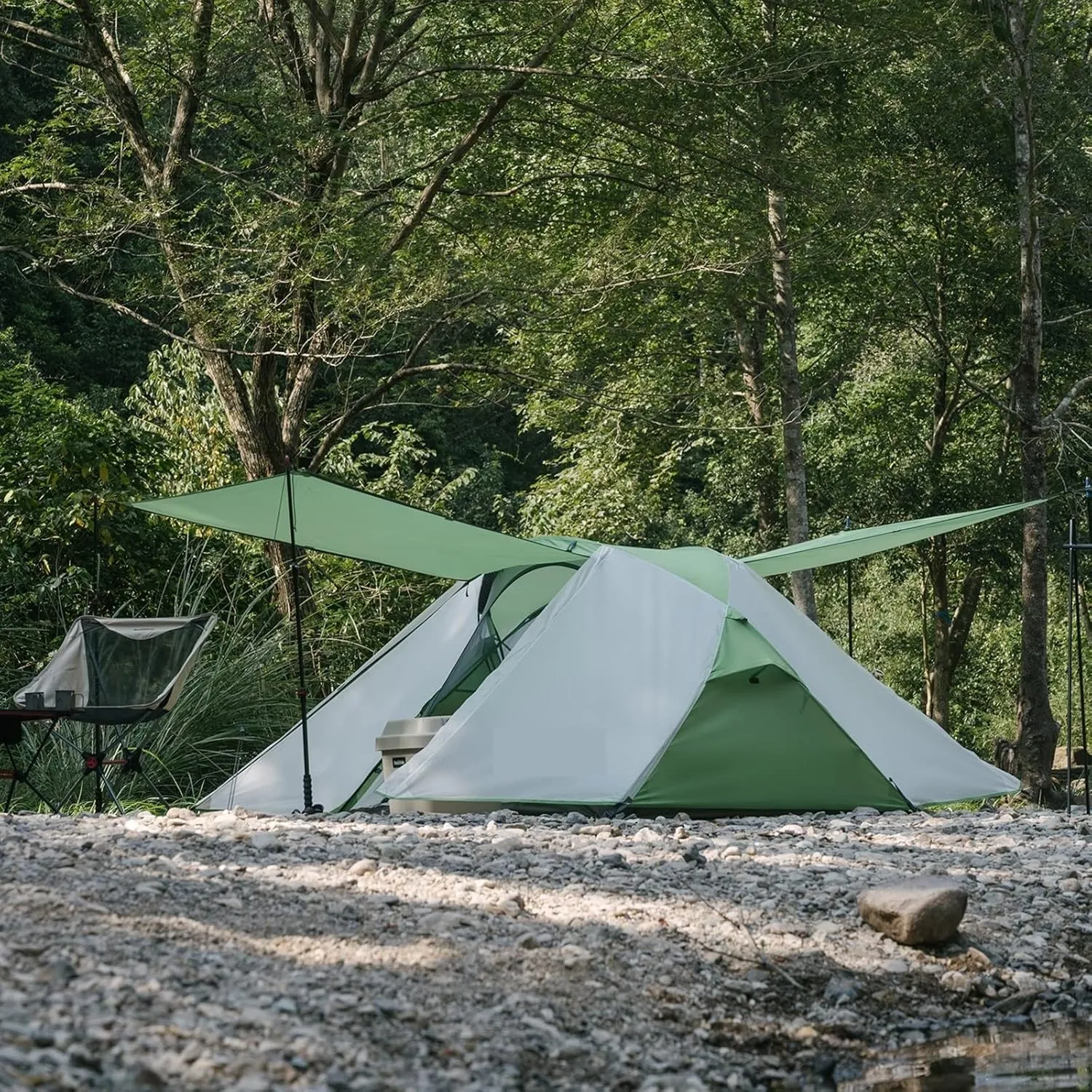 Camping Tent Waterproof Double Layer Butterfly Cross Design Outdoor Tent Aluminum Rod Ultralight Camping Tents