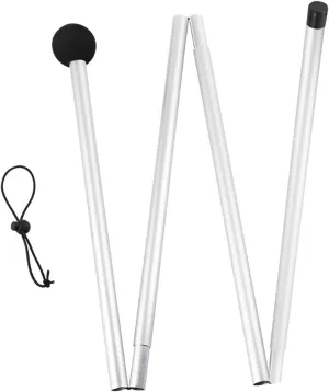 Canopy Rods Tent Rods Aluminum Alloy Stand 1.6M/2M Adjustable Camping for Canopy Bracket Outdoor Foldable Sections Tarp Pole