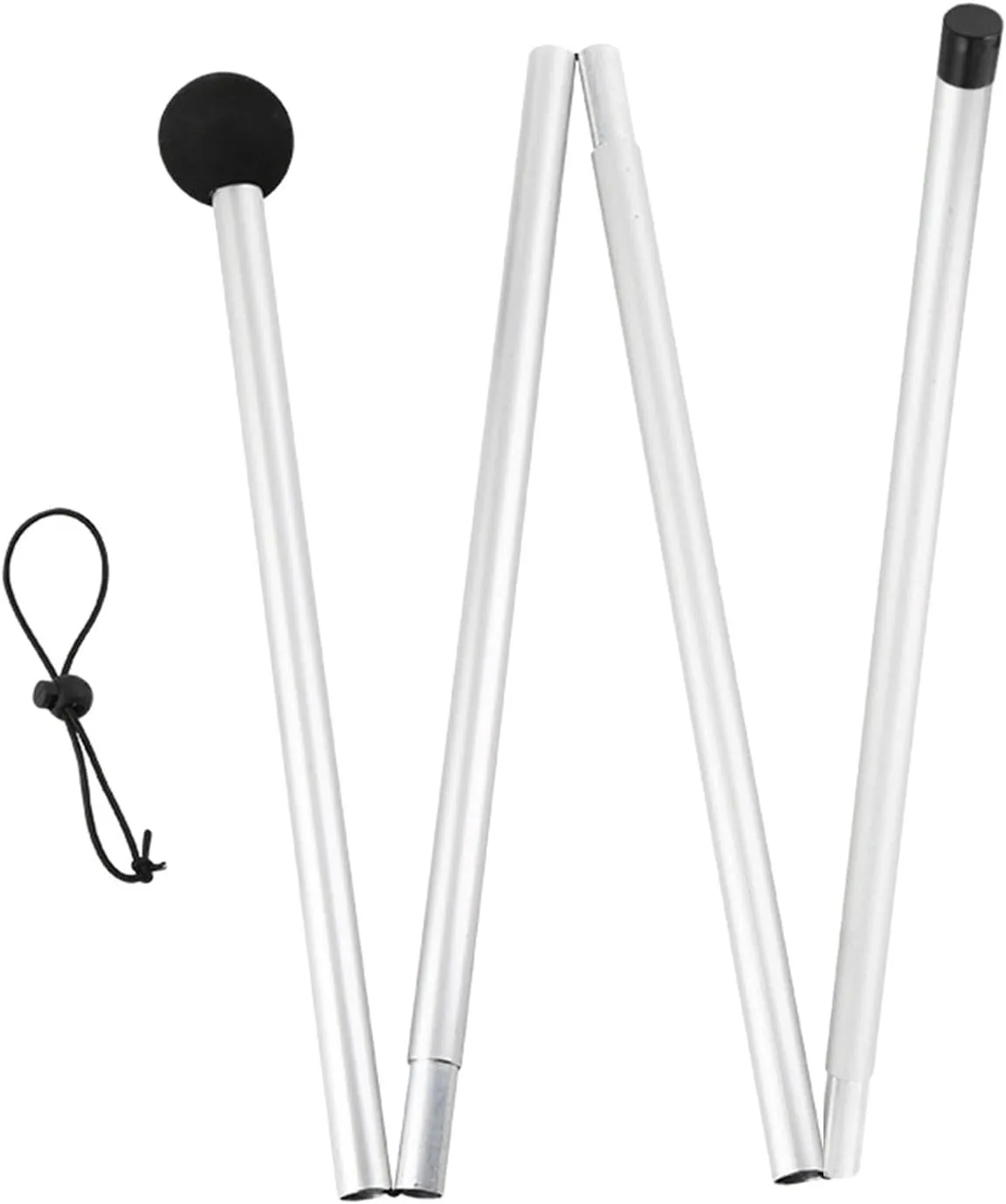 Canopy Rods Tent Rods Aluminum Alloy Stand 1.6M/2M Adjustable Camping for Canopy Bracket Outdoor Foldable Sections Tarp Pole