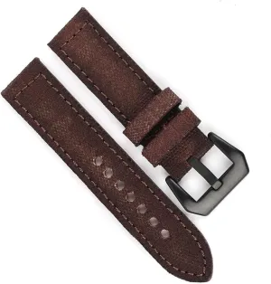 Canvas Leather Watch Band Sports Watchstrap Coffee Military 22mm Bracelet For Men Women Watch Accessories replacement