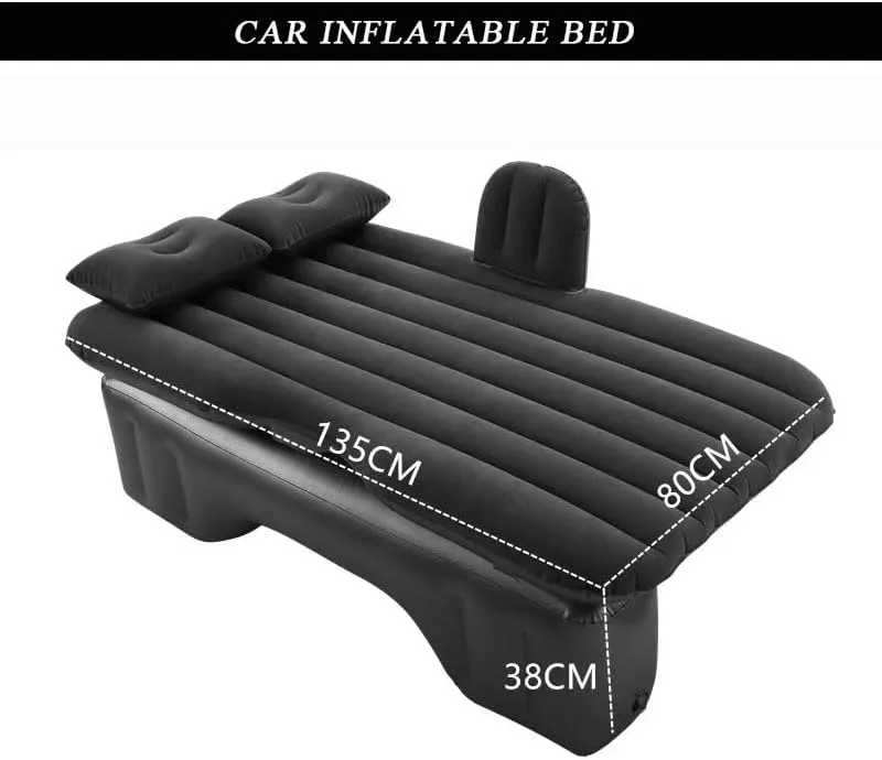 Car Air Mattress for Jeep Liberty, Inflatable Back Seat Sleeping Pad with Pump & 2 Pillows, Folding Portable Camping Bed for Travel& Road Trips,Blue