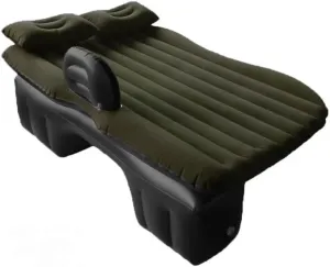 Car Air Mattress for Lincoln MKS 2009–2016, Inflatable Back Seat Sleeping Pad with Pump & 2 Pillows, Folding Portable Camping Bed for Travel& Road Trips,Black