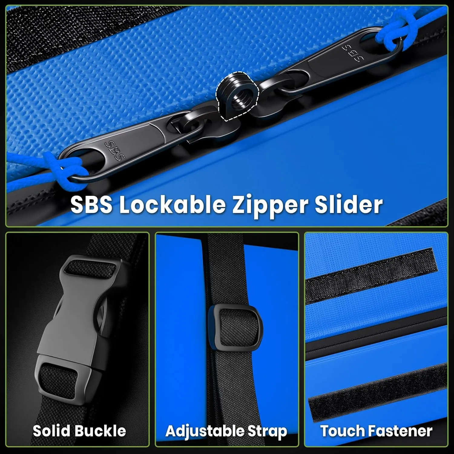 Car Rooftop Cargo Carrier Bag, 16 Cubic Feet Soft Roof Top Luggage Bag for All Vechicles with/Without Racks - with Waterproof Zip, Anti-Slip Mat, Door Hooks, Luggage Lock, Storage Bag