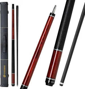 Carbon Fiber Pool Cue Stick 10.5mm/11.8mm/12.5mm,Low Deflection Pool Stick with Rare Wood Butt,Professional Cue Stick with Box Case