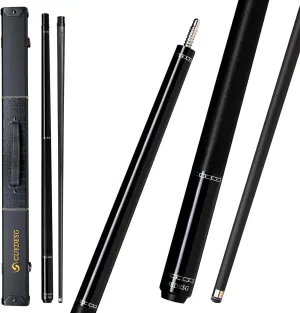 Carbon Fiber Pool Cue Stick 10.5mm/11.8mm/12.5mm,Low Deflection Pool Stick with Rare Wood Butt,Professional Cue Stick with Box Case
