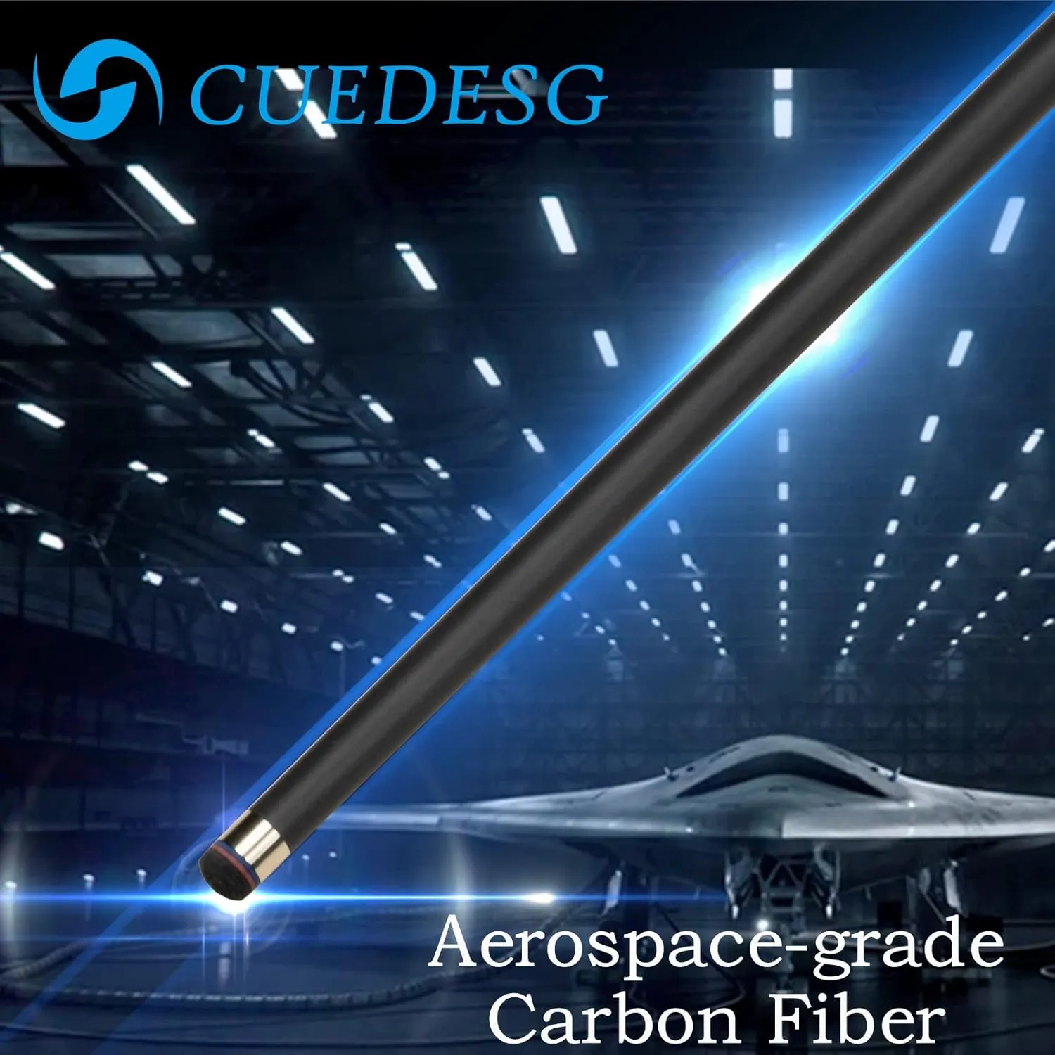 Carbon Fiber Pool Cue Stick 10.5mm/11.8mm/12.5mm,Low Deflection Pool Stick,Professional Cue Stick with Case
