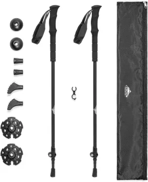 Carbon Fiber Trekking Poles - Quick Adjust Locks Check It Out