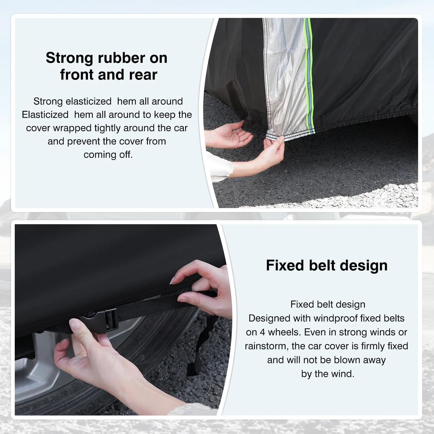Cartist Full Car Cover Fits for Toyota RAV4 1994-2023 2024 2025 Accessories All Weather Car Covers Outdoor for RAV4 SUV Waterproof UV Protection with Zipper & Reflective Safety Strips