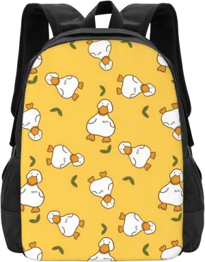 Cartoon Duck Yellow Lightweight Packable Backpack Travel Casual Large Capacity Daypack Foldable Backpack For Men Women