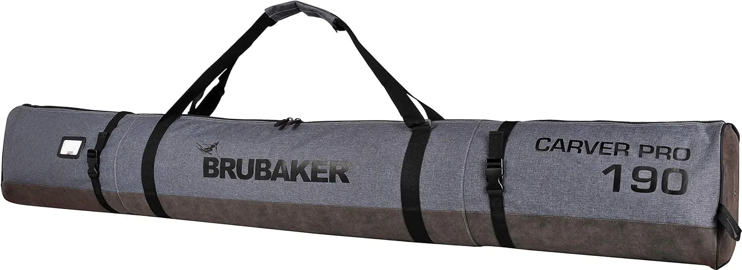 Carver Performance Ski Bag for 1 Pair of Skis and Poles - Grey Black