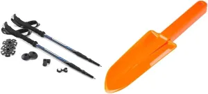 Cascade Mountain Tech Trekking Poles, Twist Blue EVA with Coghlans 8408 Trowel Back Packers