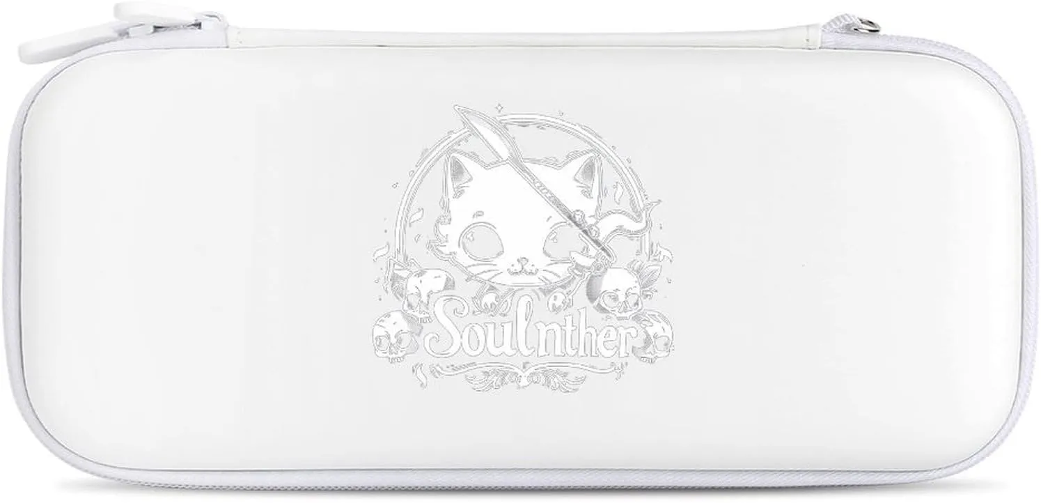 Cat Soul Killer Hard Shell Travel Case with Rope 15 Game Card Pockets Compatible with Switch Protective