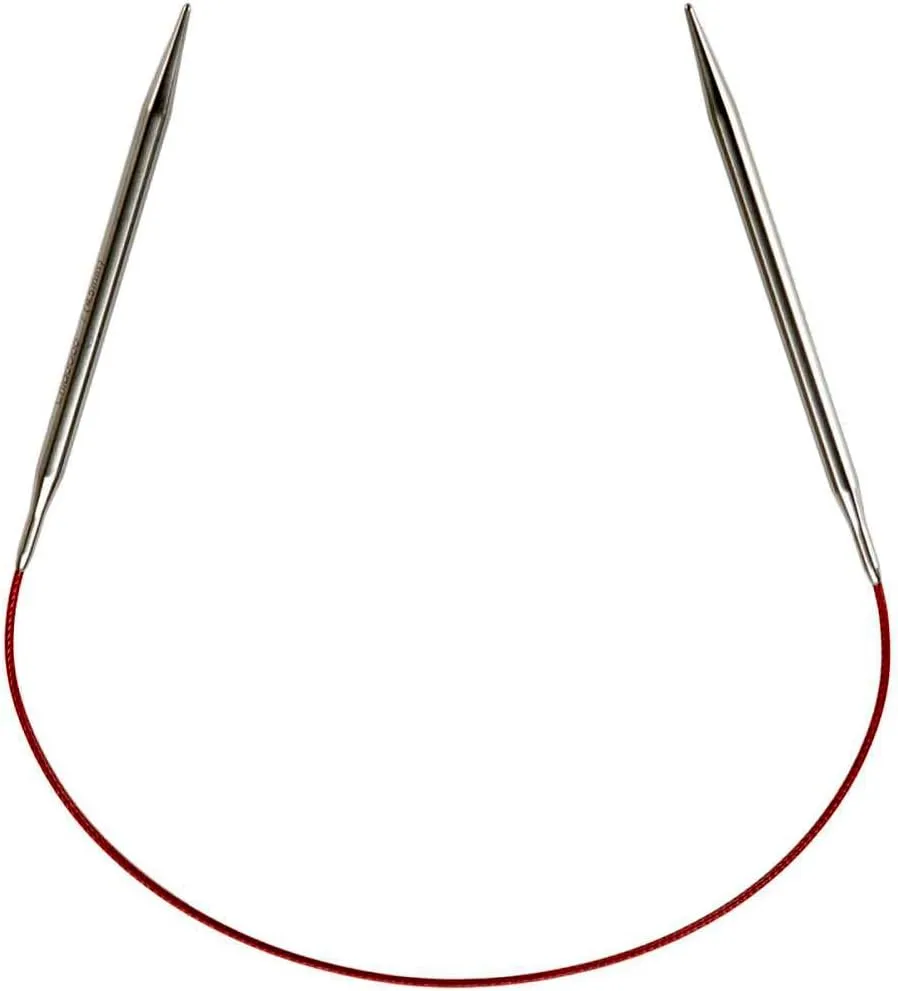 ChiaoGoo Red Lace Circular 16 inch (41cm) Stainless Steel Knitting Needle Size US 15 (10mm) 7016-15