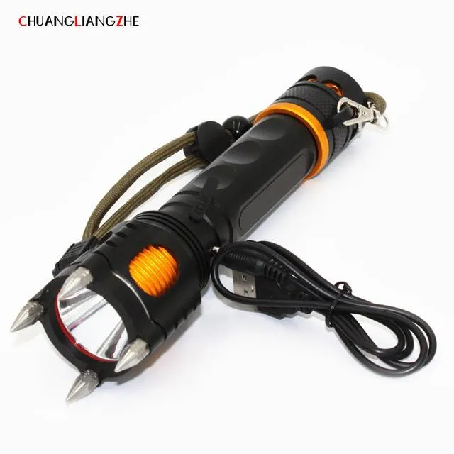 CHUANGLIANGZHEPowerful led flashlight 18650 battery led flashlight rechargeable luminarias waterproof mini led lights lanterna
