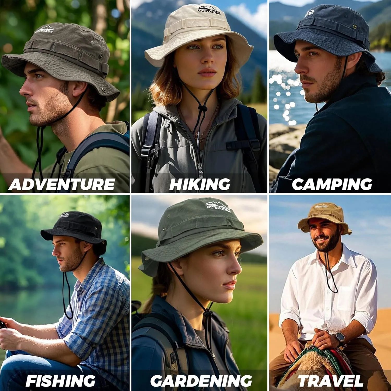 CLAPE Bucket Hat Lightweight Breathable UPF 50  UV Protection Wide Brim Foldable Fishing Hat Outdoor Camping Hiking Sun Hat