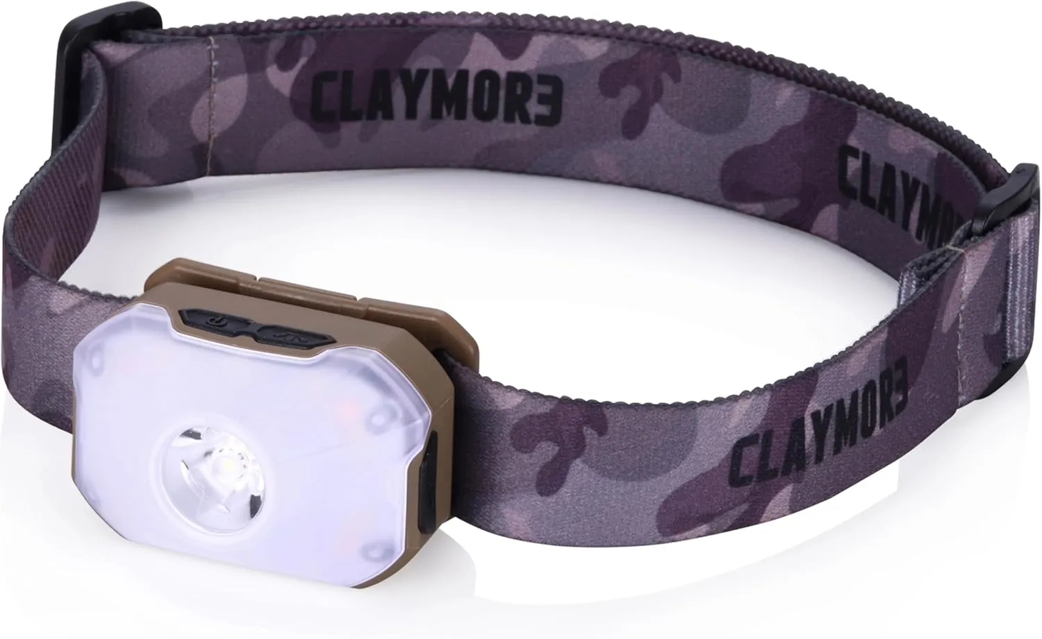 Claymore Heady2 (Tan) - Rechargeable LED Headlamp Flashlight, Lightweight for Camping, Running, Hiking, Emergency & Industrial Use. USB-C Charging, Up to 40 Hours Battery Life, Waterproof.