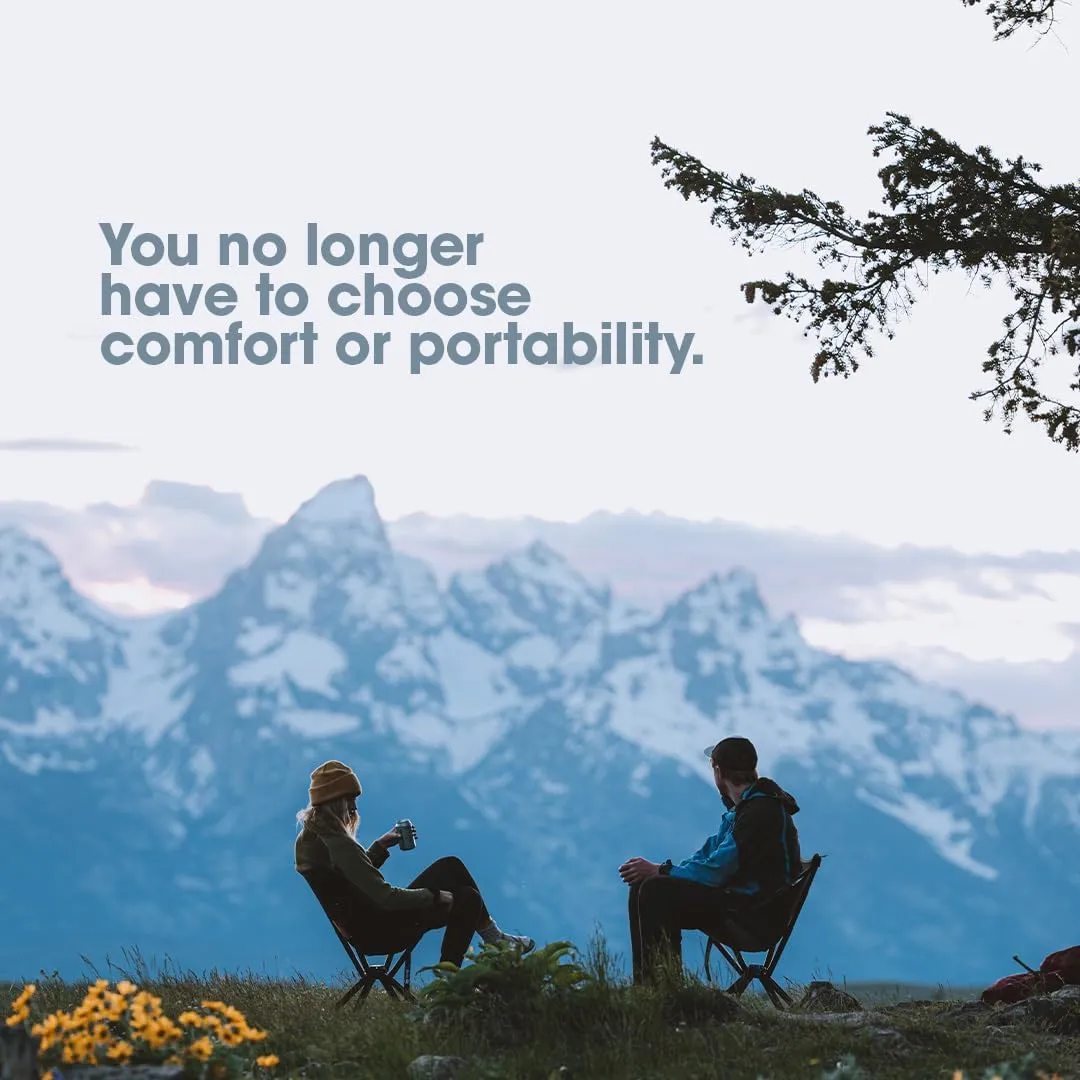 CLIQ Portable Chair Version 1.0 - Lightweight Folding Chair for Camping - Supports 300 Lbs - Perfect for Outdoor Adventures - Moss Bundle