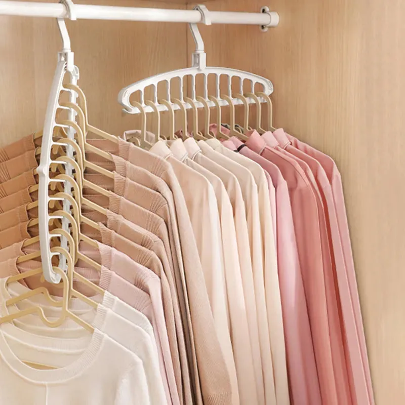 ClosetCascade Wardrobe Hanger with Multiple Ports for Compact Storage