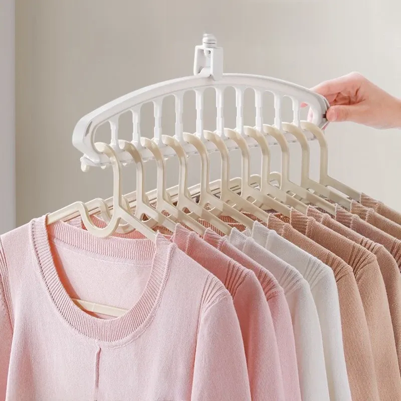 ClosetCascade Wardrobe Hanger with Multiple Ports for Compact Storage