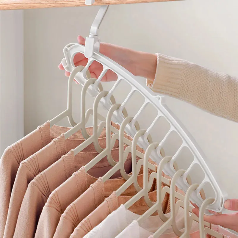ClosetCascade Wardrobe Hanger with Multiple Ports for Compact Storage