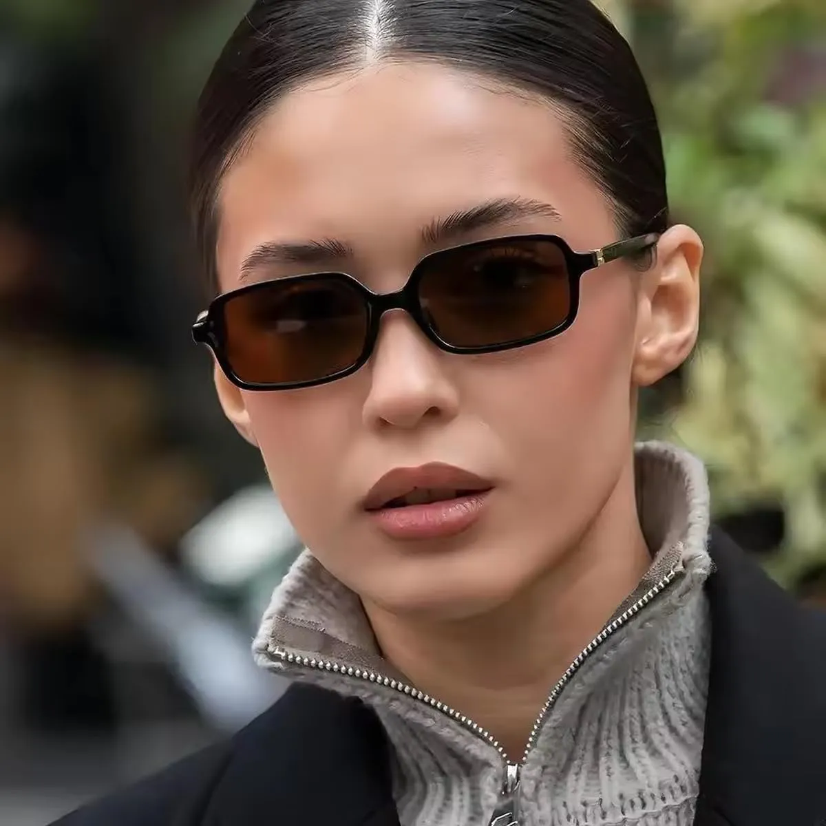 Cmonie 4Pack Retro Rectangular Sunglasses for Women Men Vintage Small Fashion Trendy Sun Glasses UV Protection Glasse