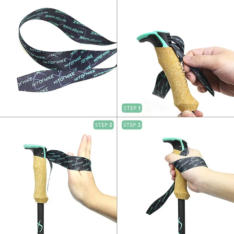 Collapsible Carbon Fiber Trekking Poles for Hiking & Climbing