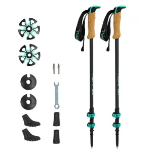 Collapsible Carbon Fiber Trekking Poles for Hiking & Climbing