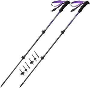 Collapsible Hiking and Trekking Poles, Anti-Shock and Quick Lock System, 3K Carbon Fiber with EVA Grip, 2pc Per Set
