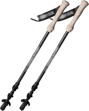 Compact 2 Pcs Trekking Poles, Quick Lock Adjustable Walking Stick, with EVA Grips, Adjustable Wrist Strap, for Travel