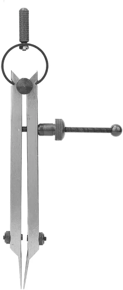 Compact Carbon Steel Double Needed Spacing Compass for Exact Marking The Line in Leather Production